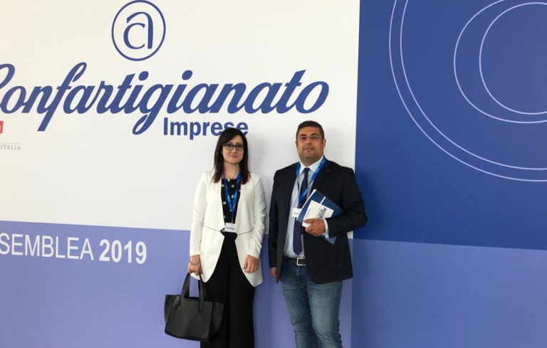 Segretario Provinciale confartigianato Imprese Enna Dottoressa Angela Maccarrone e Presidente Provinciale Peter Barreca