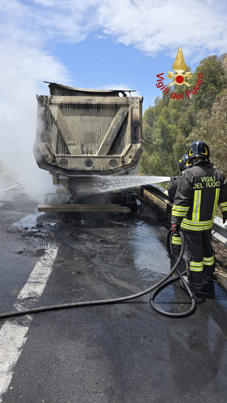 incendio autostrada