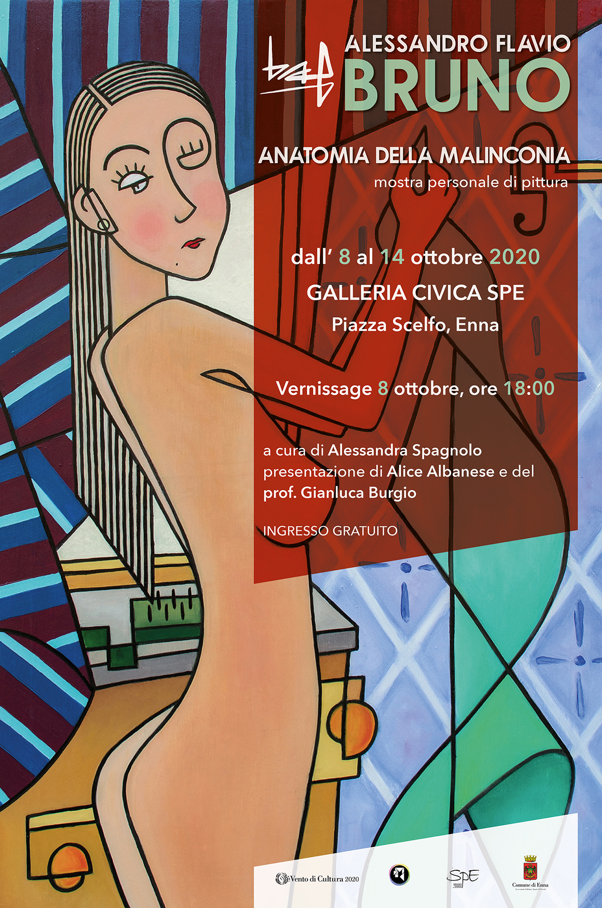 Locandina mostra Alessandro Flavio Bruno BAF