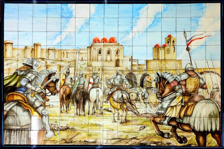 Uno dei pannelli del Museo diffuso della storia normanna