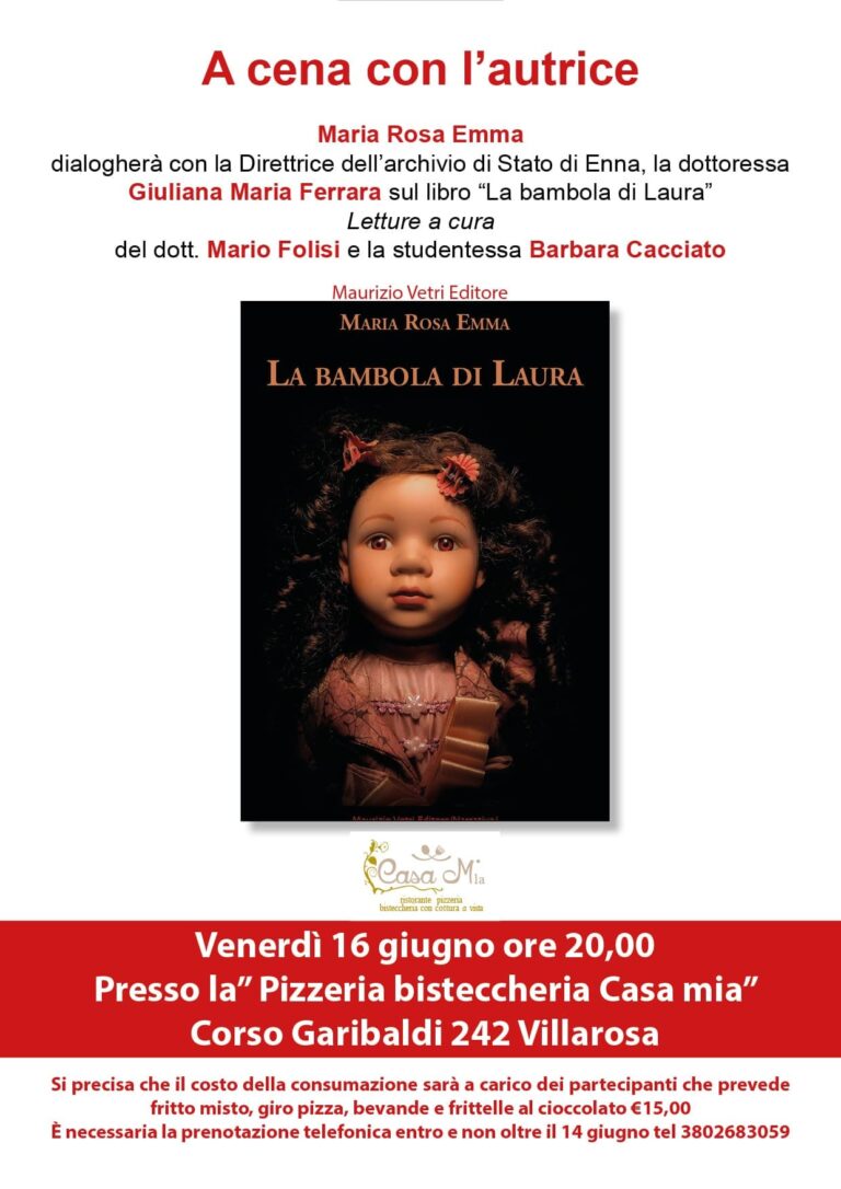 a cena con l'autrice.