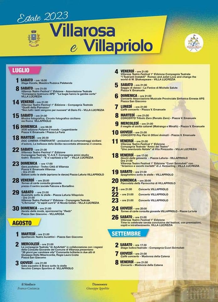 programma estivo villarosa