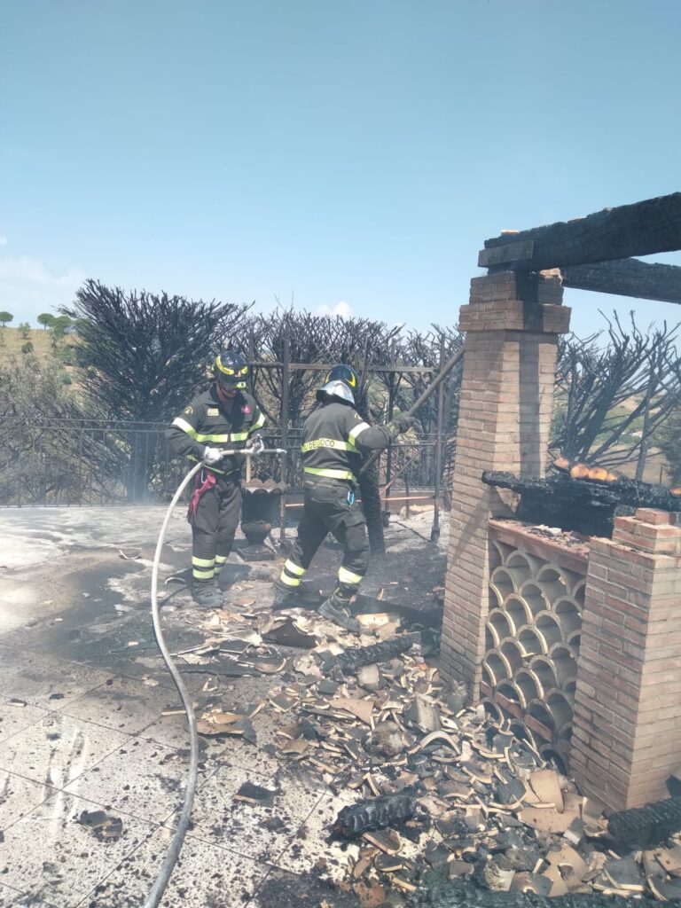 fiamme piazza armerina