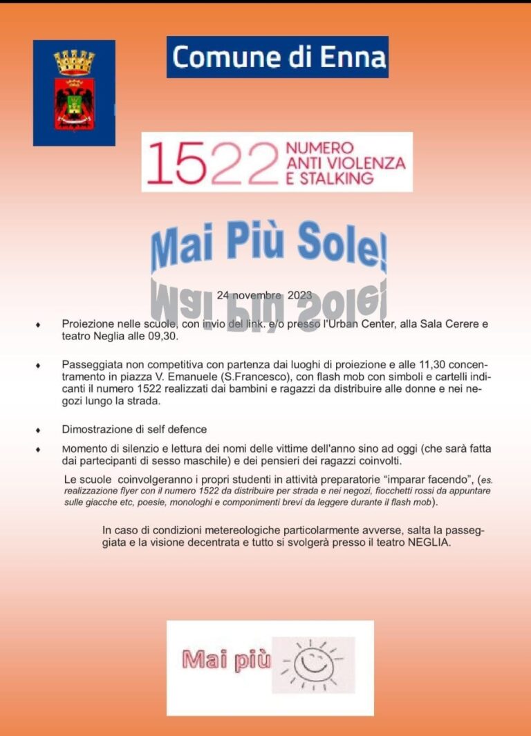 mai più sole