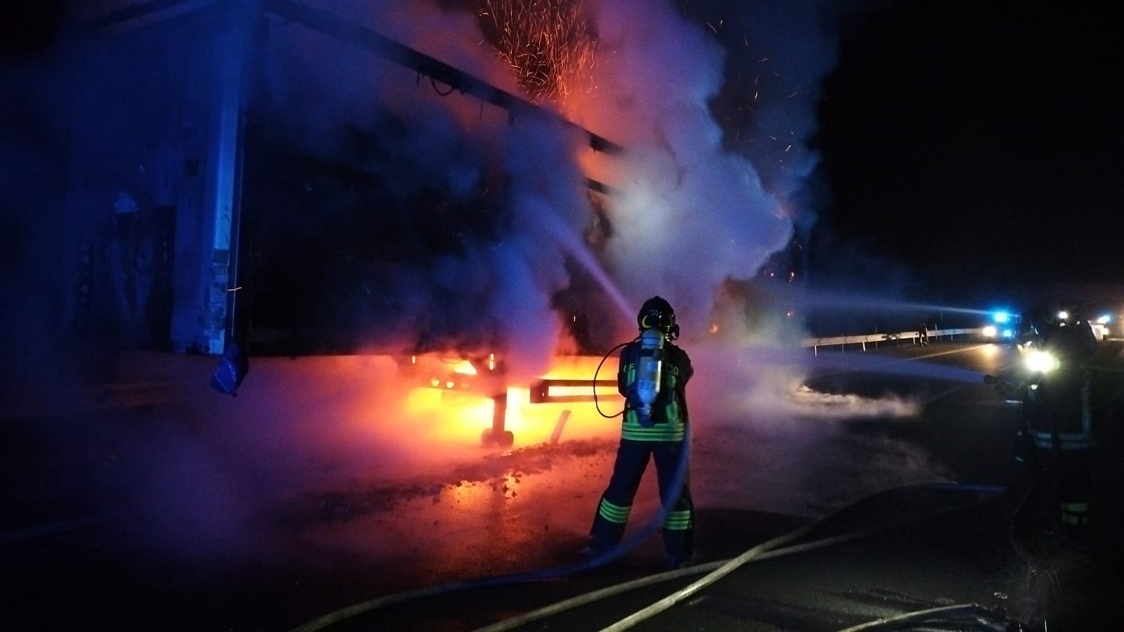 incendio autostrada