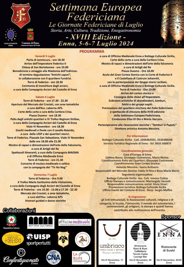 settimana federiciana luglio