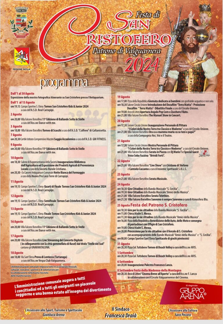 programma san Cristofero