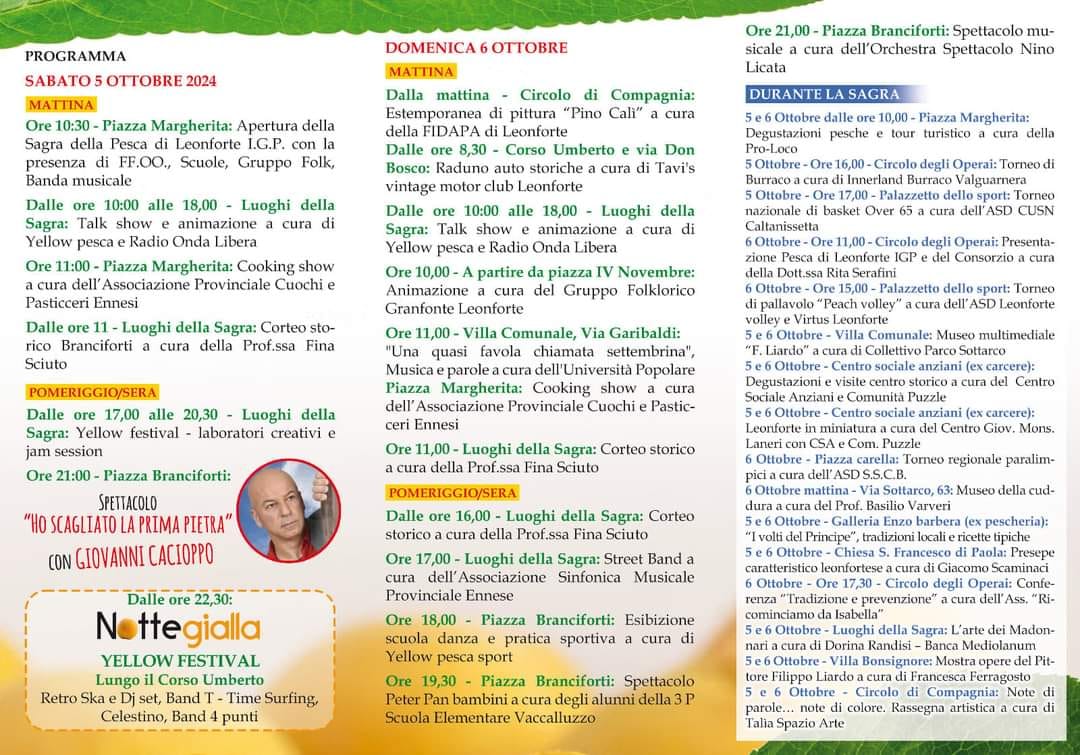 programma sagra pesca