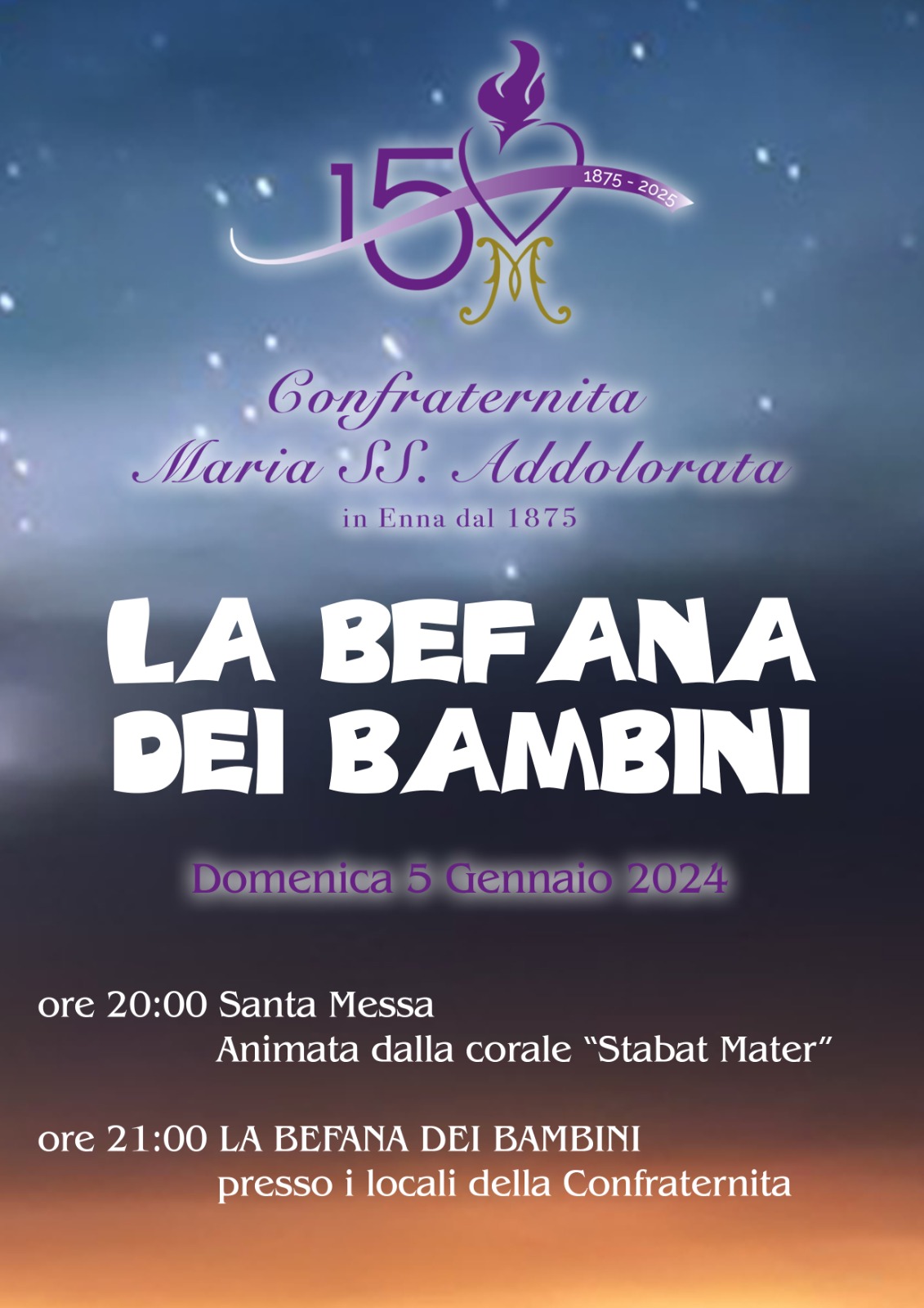 befana bambini addolorata