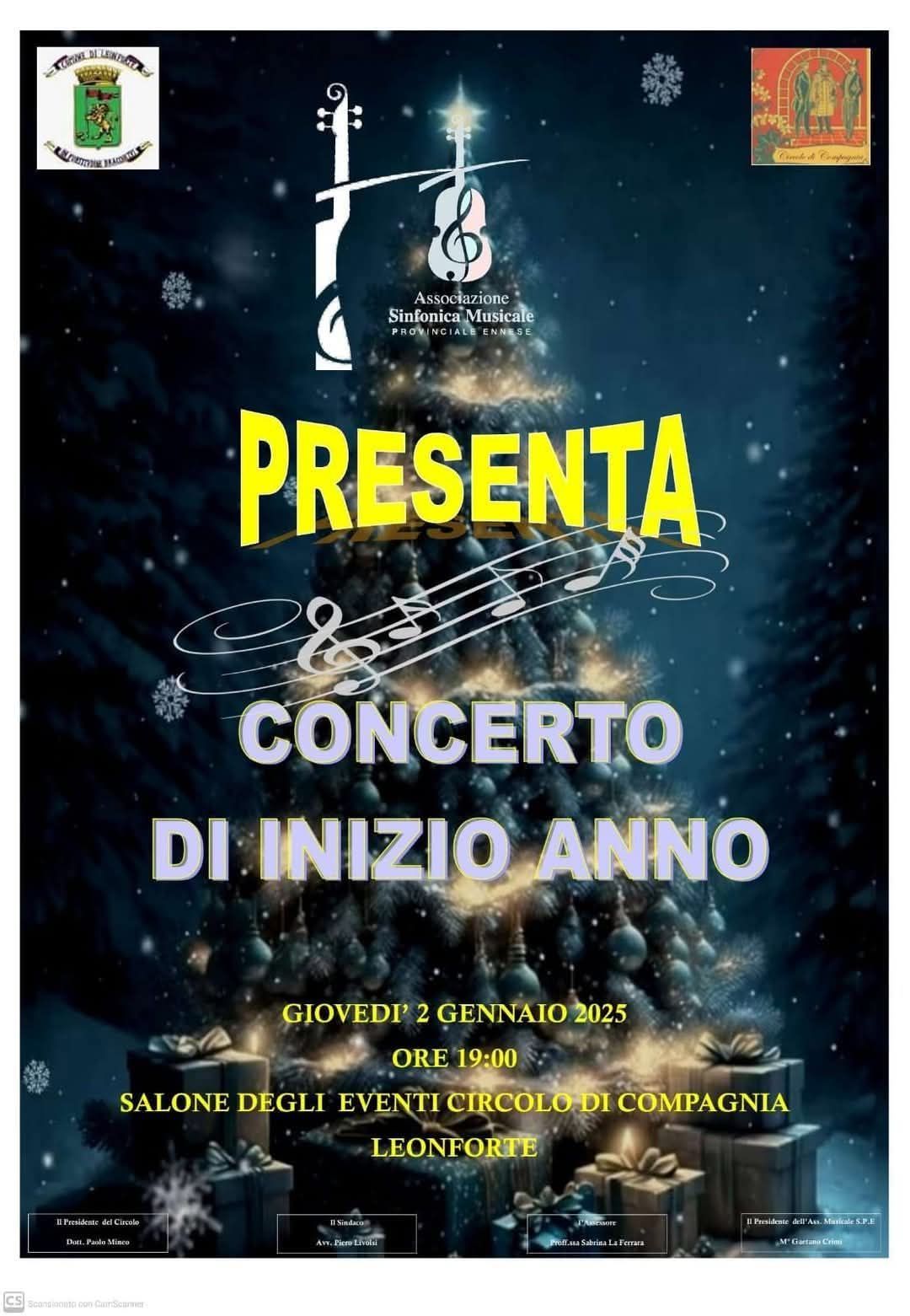 concerto inizio anno