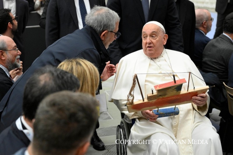 Il presidente Filippo Mulè con papa Francesco