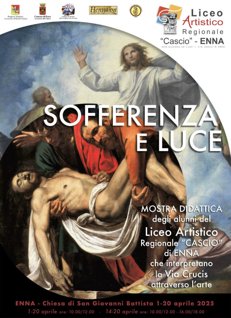 MOSTRA SOFFERENZA E LUCE - ENNA - 01 04 2025 - LOCANDINA