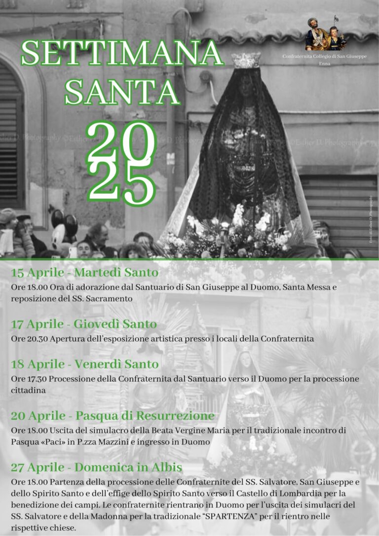 programma settimana santa san giuseppe