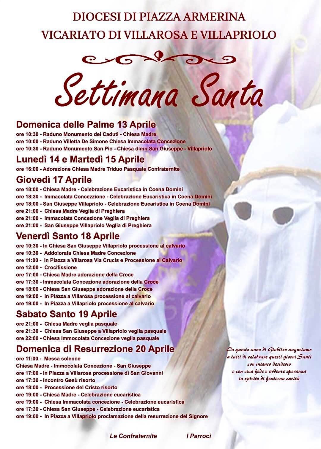 settimana santa villarosa