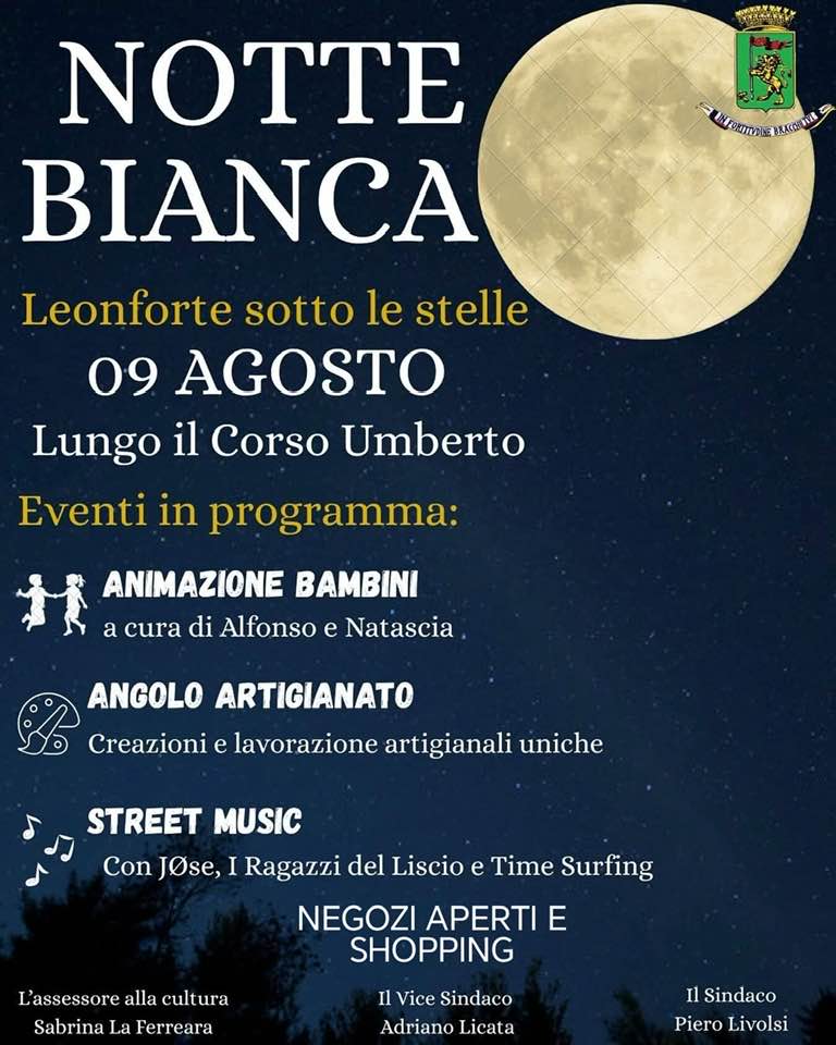 notte bianca leonforte