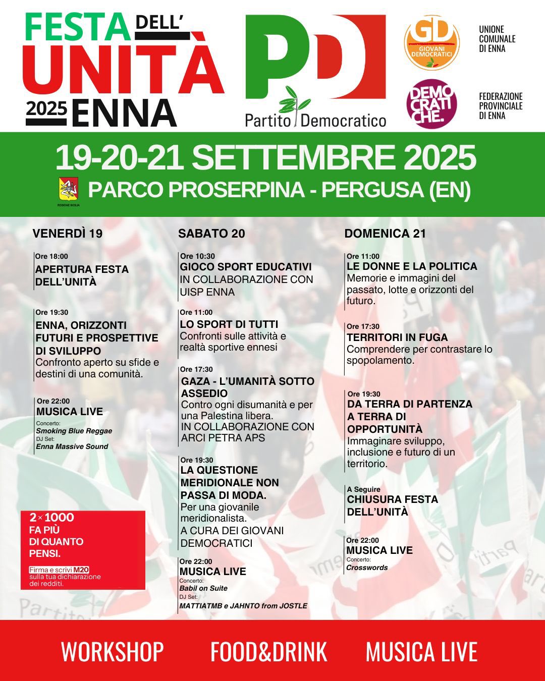 programma festa de l'unità