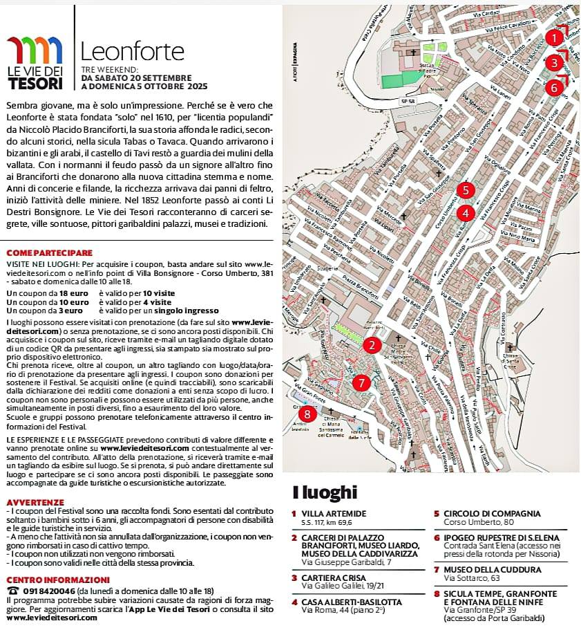 vie dei tesori leonforte