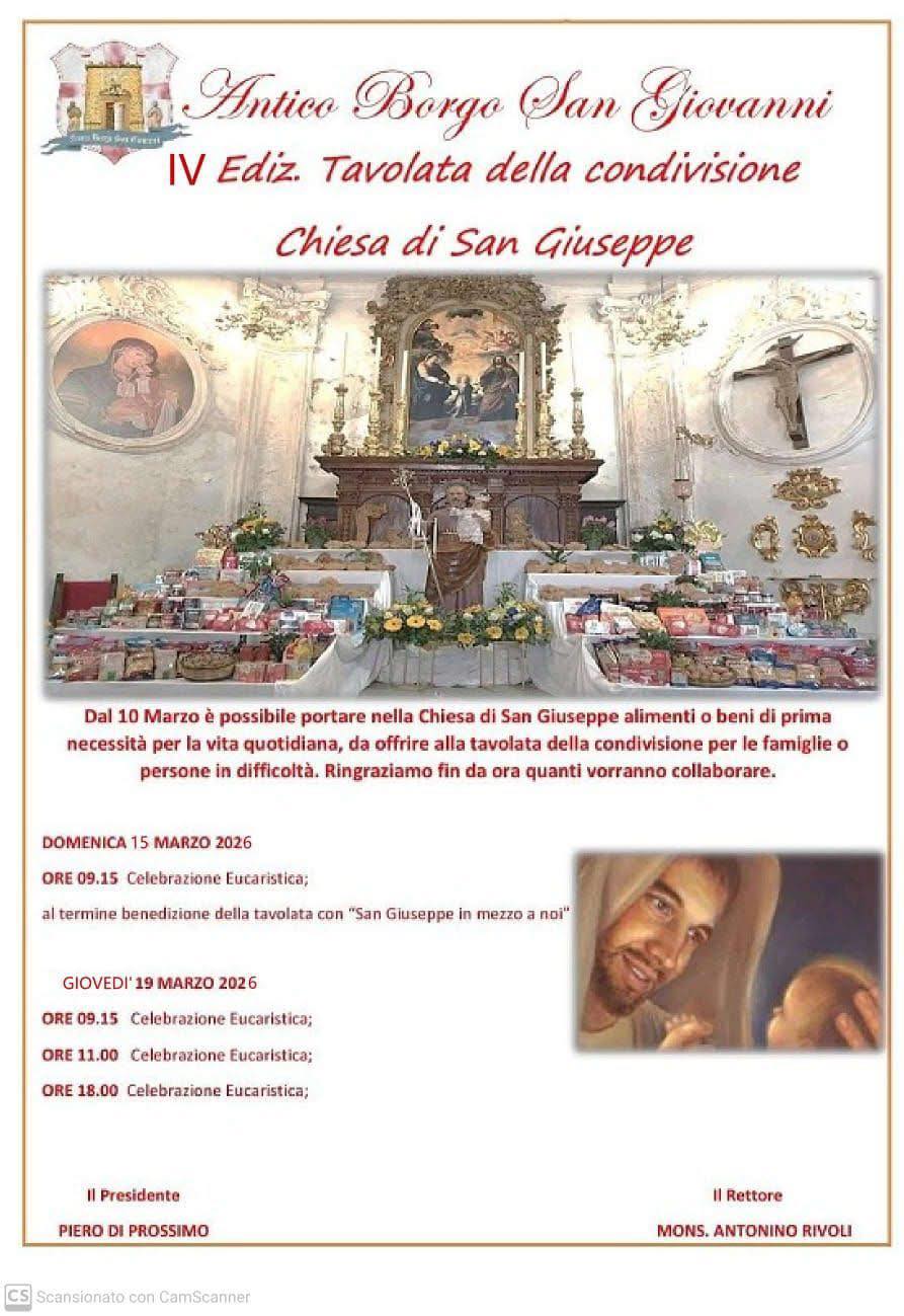 tavolata san giuseppe piazza armerina