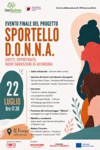 Locandina evento finale Sportello DONNA