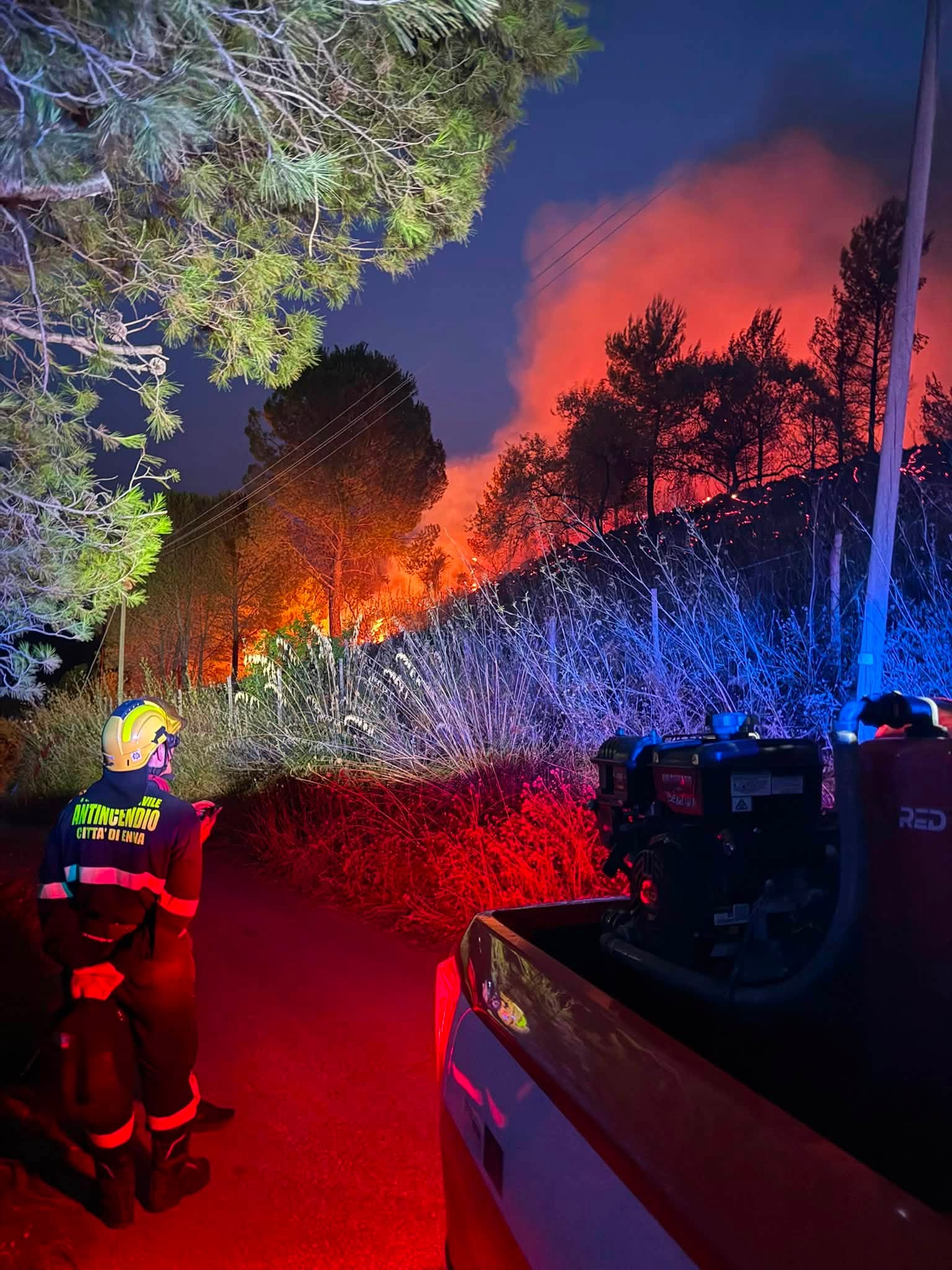 incendio questa notte