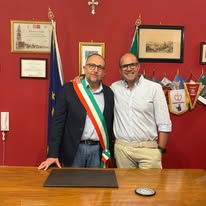 Il sindaco Alfio Giachino e l'assessore Giuseppe Schillaci