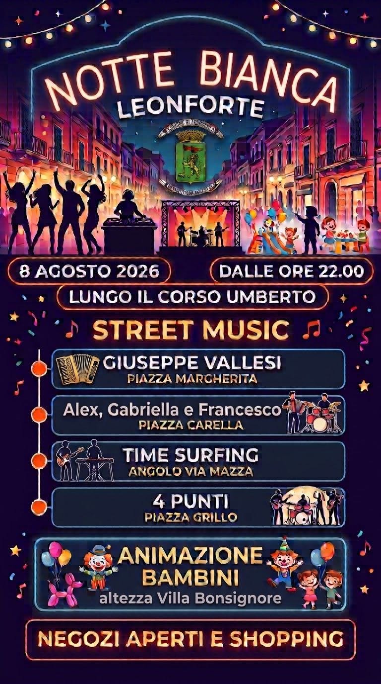 notte bianca leonforte