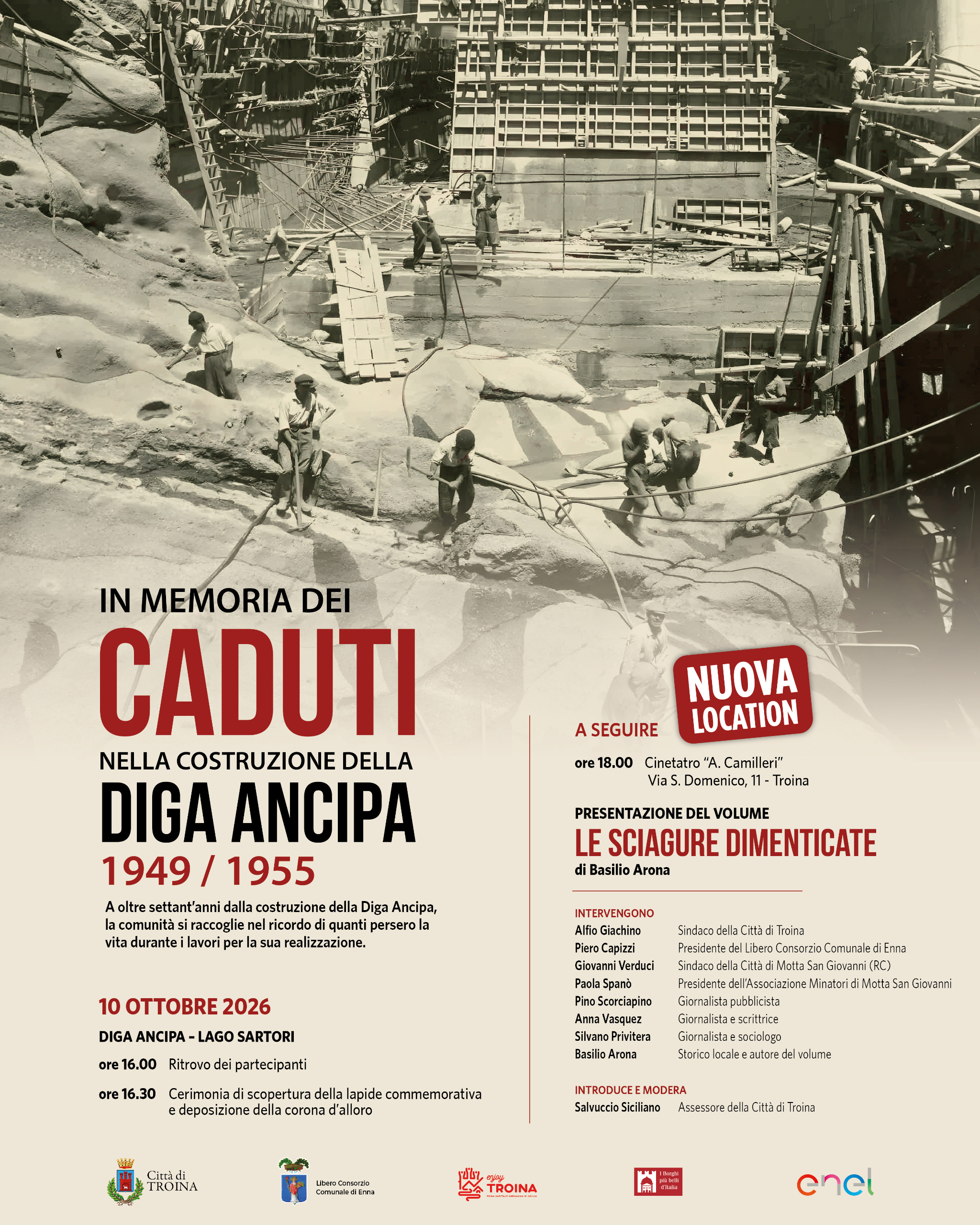 Locandina commemorazione caduti Ancipa