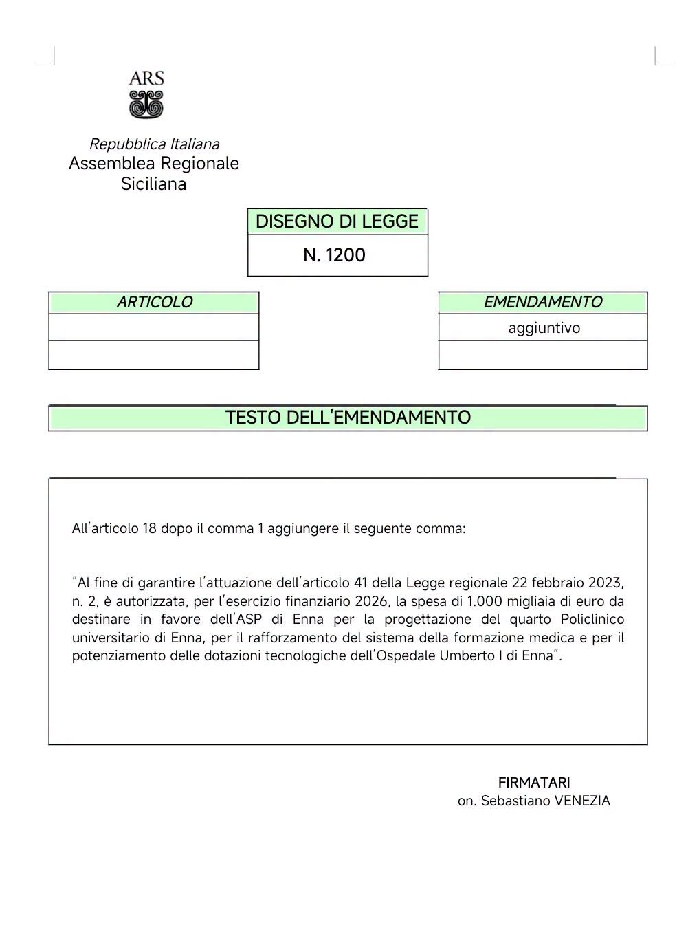 emendamento