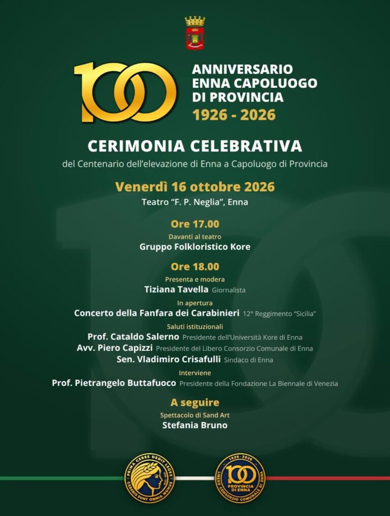 programma centenario